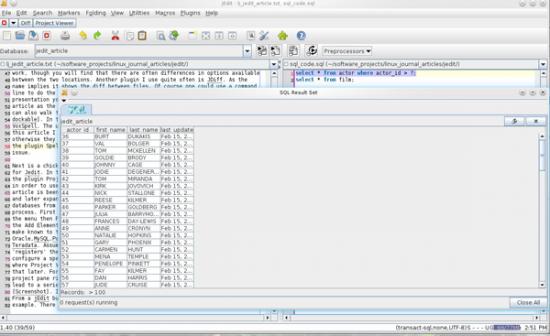 Figure 5. SQL Plugin Returning a Result Set 