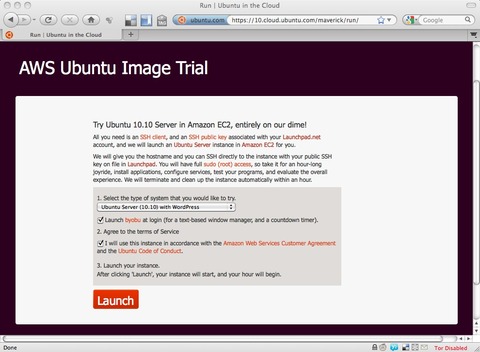 Ubuntu 10.10 Maverick Meerkat in Amazon EC2