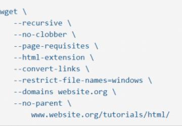 wget command line