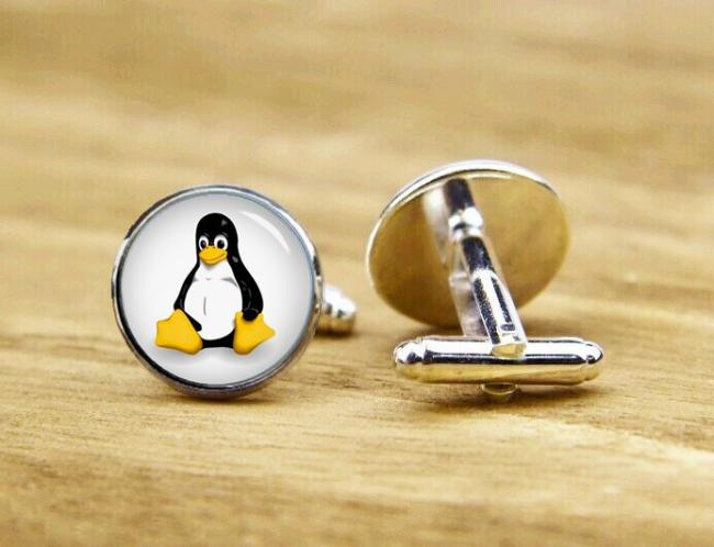 Tux the penguin cufflinks