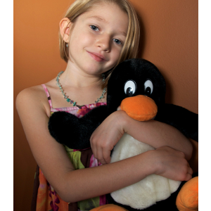 stuffed Tux the penguin