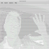 webcam image rendered as ASCII art