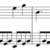 image of the opening to a Mozart piano piece, K545